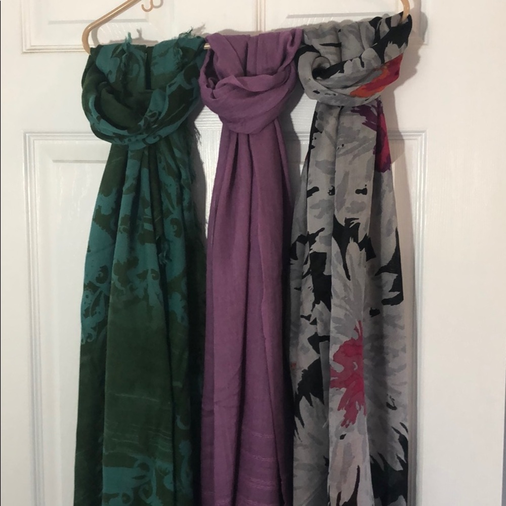 3 scarves